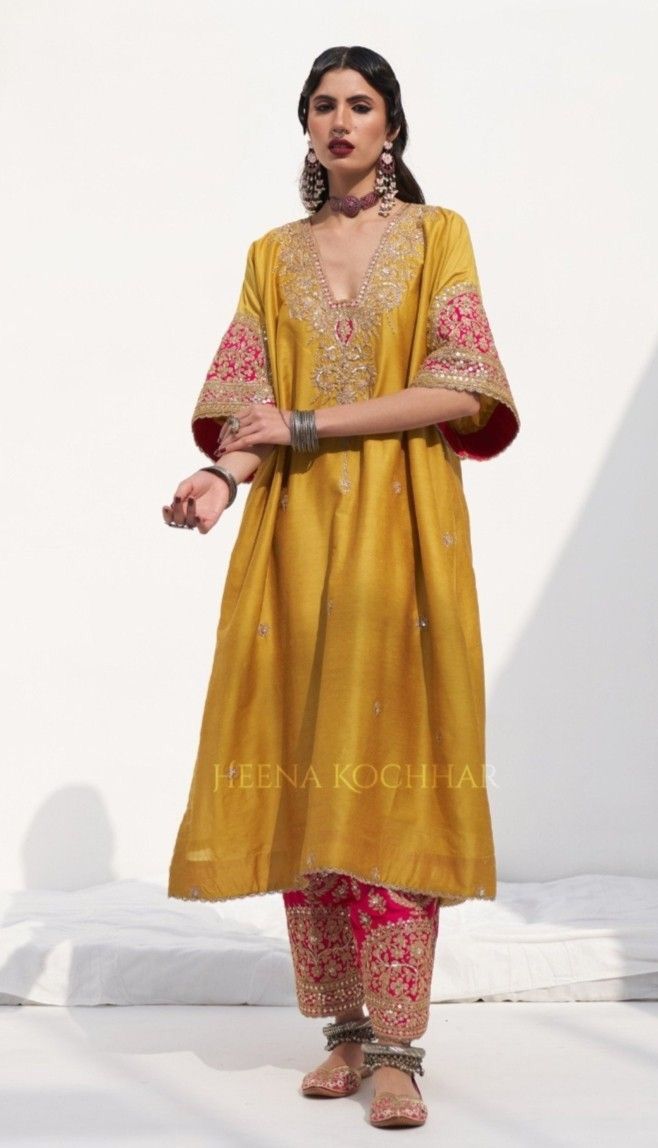 Mustard Pink Contrast Suit