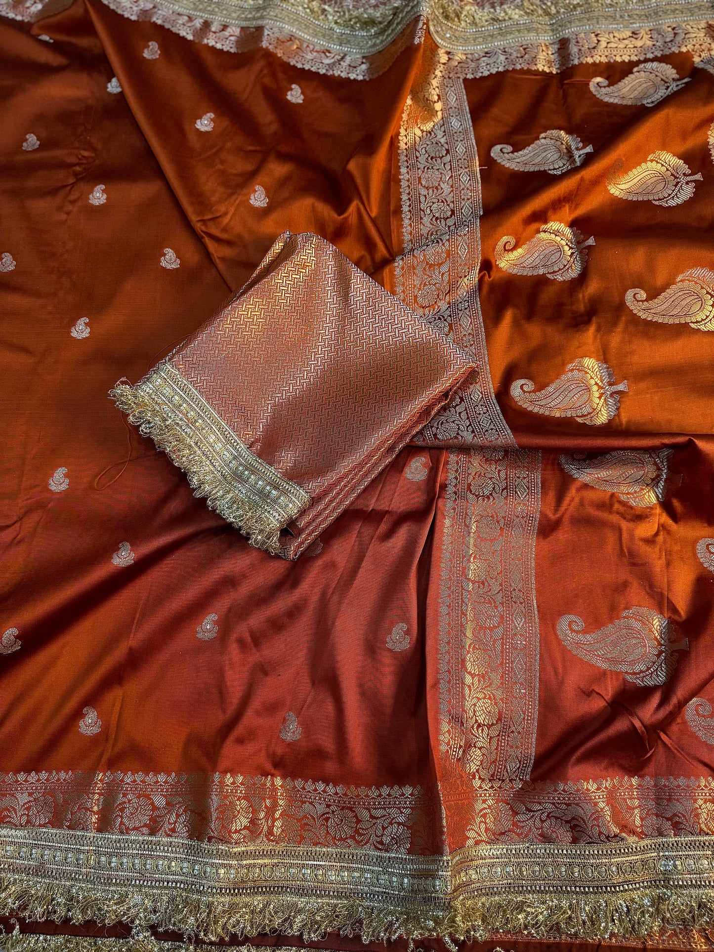 Copper Rust Soft Silk Saree