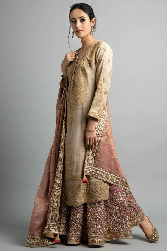 Champagne & Rose Brocade Set