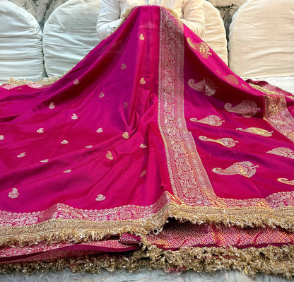 Rani Pink Soft Silk Saree