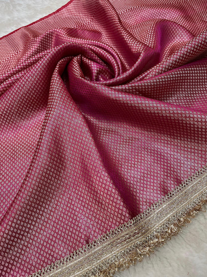 Rosy Fuchsia Soft Silk Tissue Saree