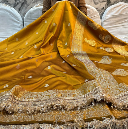 Mustard Soft Silk Saree