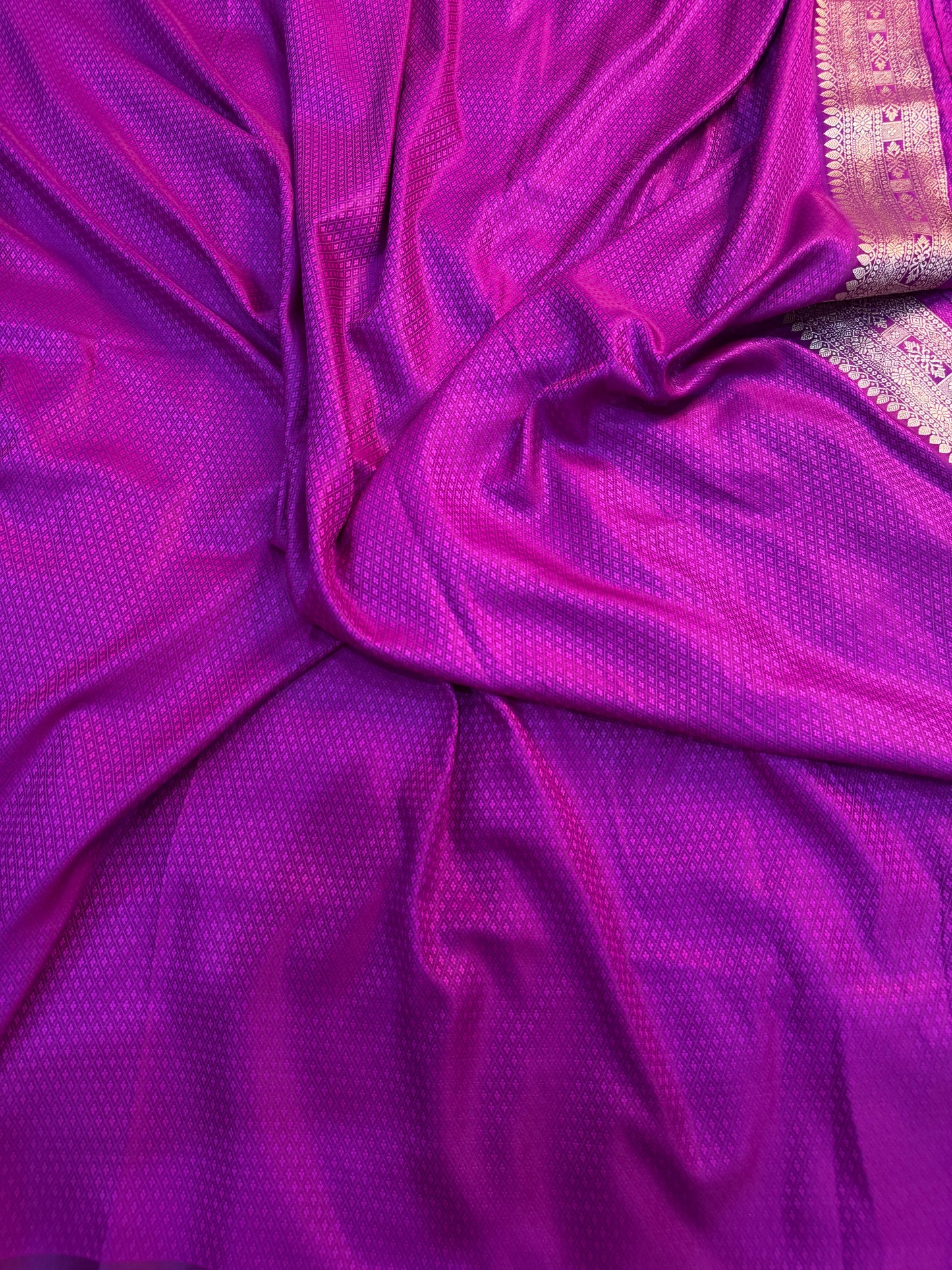Deep Purple Mashru Katan Silk Saree