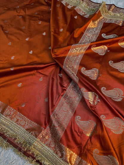 Copper Rust Soft Silk Saree