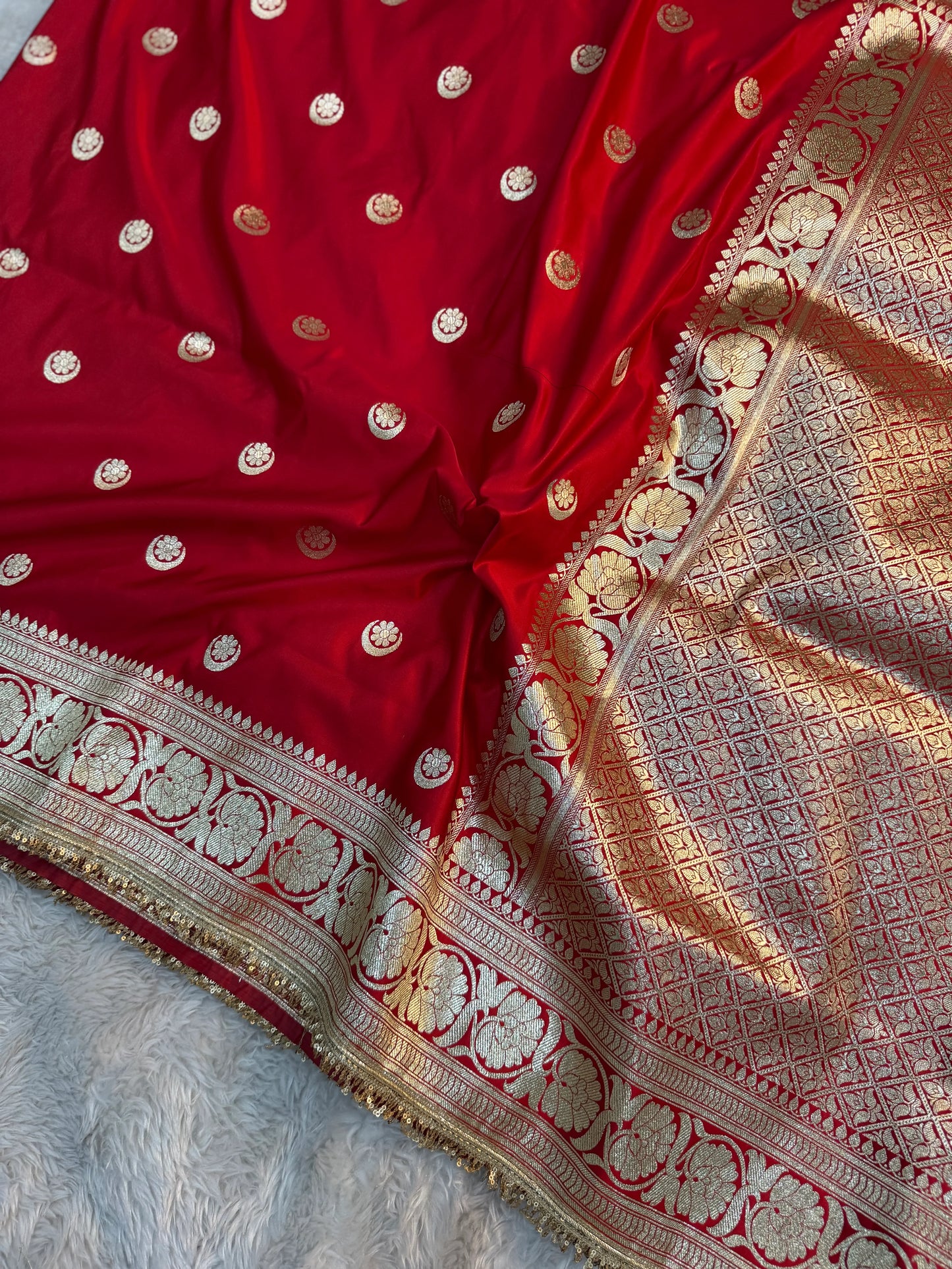 Chand-Tara Mashru Katan Silk Saree