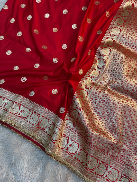 Chand-Tara Mashru Katan Silk Saree