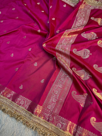 Rani Pink Soft Silk Saree