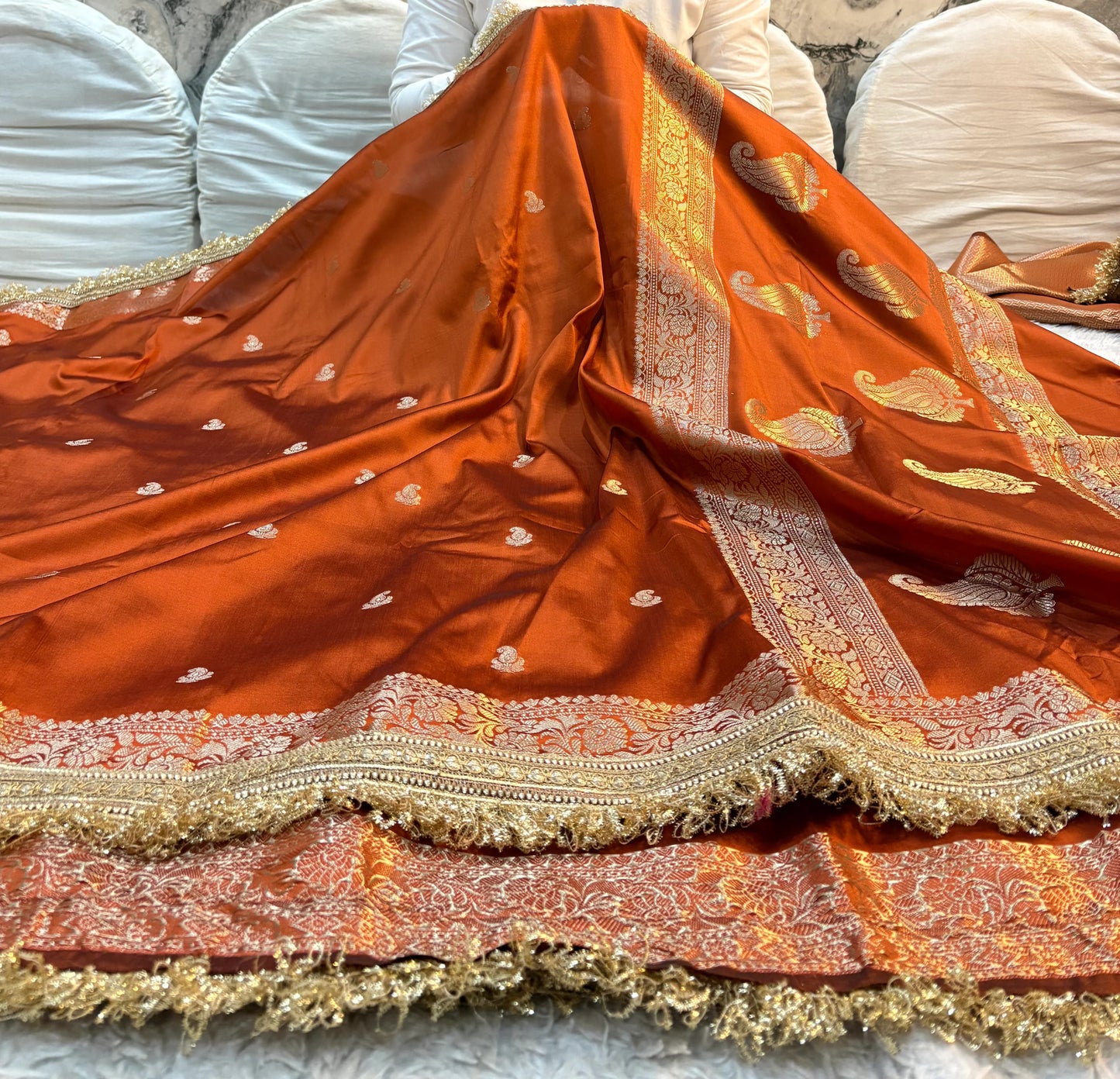 Copper Rust Soft Silk Saree