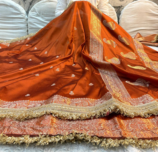 Copper Rust Soft Silk Saree