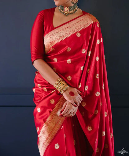 Chand-Tara Mashru Katan Silk Saree