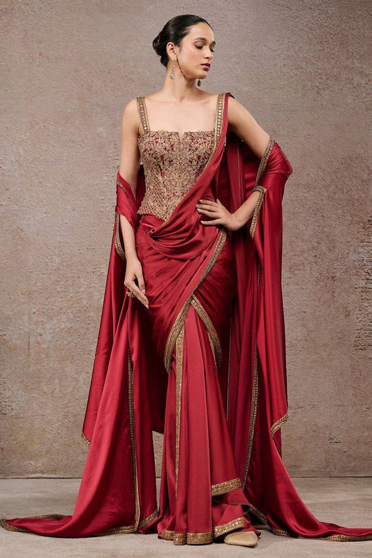 Antique Gold Zardozi Corset